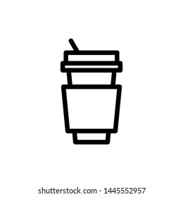 Coffee Paper Cup Icon Template Vector Design Illustration - Vector