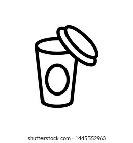 Coffee Paper Cup Icon Template Vector Design Illustration - Vector