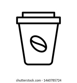 Coffee paper cup icon vector design template