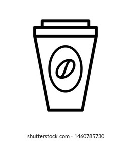 Coffee paper cup icon vector design template