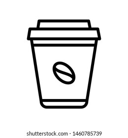 Coffee paper cup icon vector design template