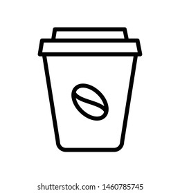 Coffee paper cup icon vector design template