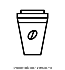 Coffee paper cup icon vector design template