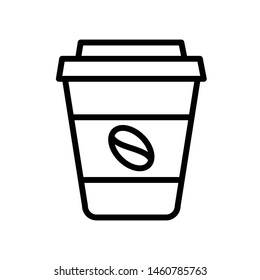 Coffee paper cup icon vector design template
