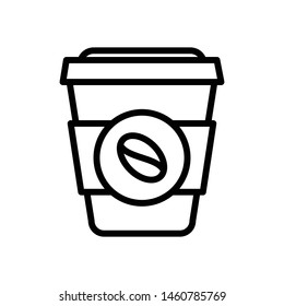 Coffee paper cup icon vector design template