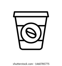 Coffee paper cup icon vector design template