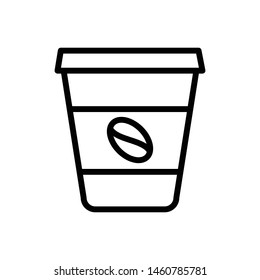 Coffee paper cup icon vector design template