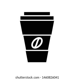 Coffee paper cup icon vector design template
