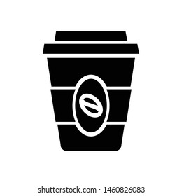Coffee paper cup icon vector design template