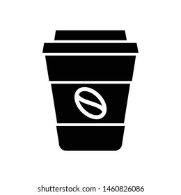 Coffee paper cup icon vector design template