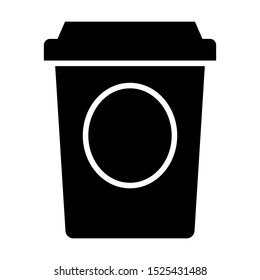 coffee paper cup icon vector