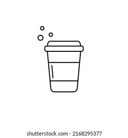 Coffee paper cup icon. Vector illustration