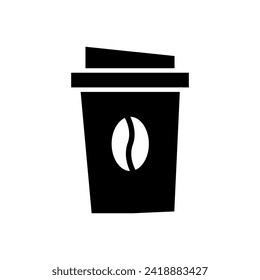 Coffee paper cup icon vector template