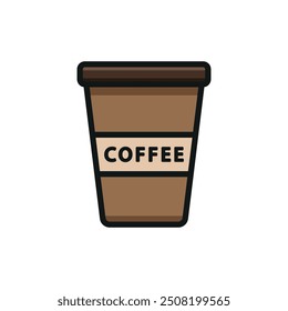 Coffee paper cup icon vector design templates simple and modern concept graphic
