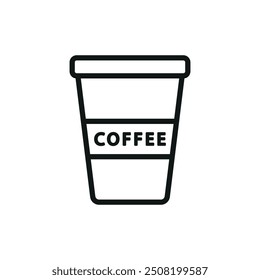 Coffee paper cup icon vector design templates simple and modern concept graphic