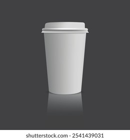 Coffee paper cup mockup vector for decoration