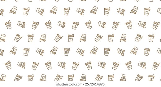 coffee paper cup pattern background. cafe pattern background. Take away coffee cup pattern background. paper coffee cups background.