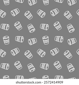 coffee paper cup pattern background. cafe pattern background. Take away coffee cup pattern background. paper coffee cups background.