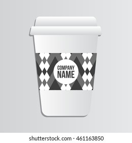 Coffee paper cup realistic mockup