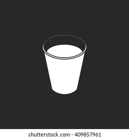 Coffee paper cup tea  sign simple icon on background