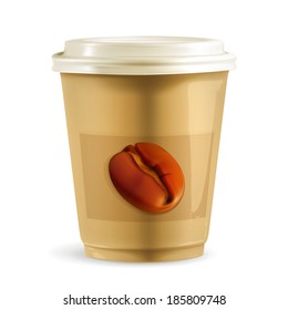 Coffee paper cup, vector