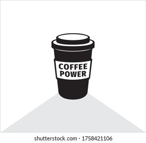 coffee paper cup vector icon logo illustration design template for banner coffee store shop