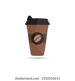 Coffee paper cup vector icon
