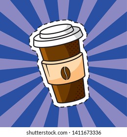 coffee paper cup vector illustration