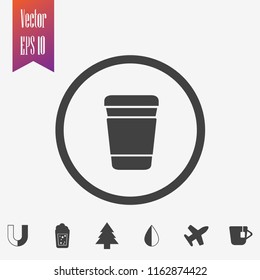 coffee paper cup1 icon vector