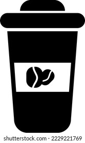icono de papel de café vector estilo glifo diseño sobre fondo blanco..eps

