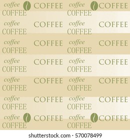 Coffee paper on a white green background illustration