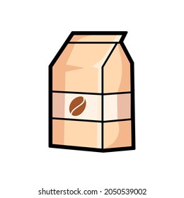 Coffee Paper Packing Vector Illustration On White Background