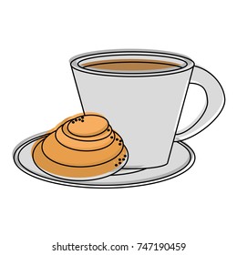 coffee with pastry icon image 