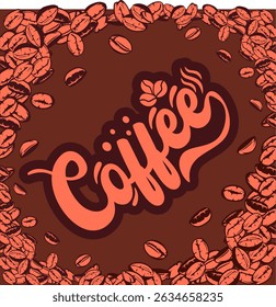 coffee pattern background image design illustration