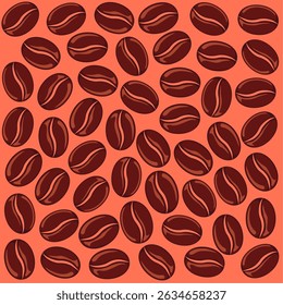 coffee pattern background image design illustration