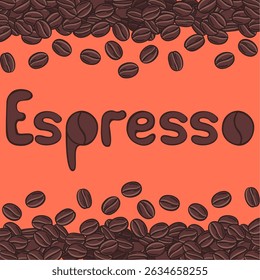 coffee pattern background image design illustration