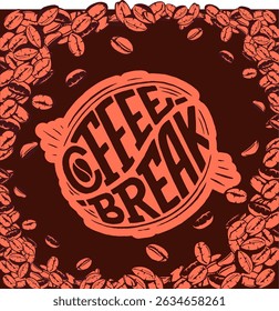 coffee pattern background image design illustration