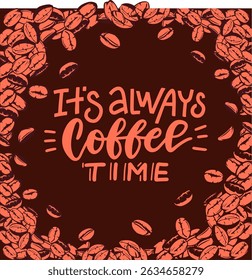 coffee pattern background image design illustration