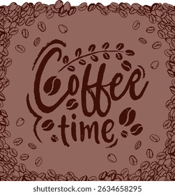 coffee pattern background image design illustration