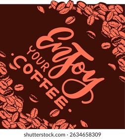coffee pattern background image design illustration