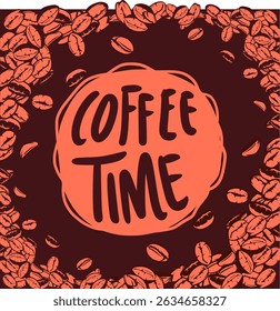 coffee pattern background image design illustration
