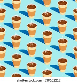 Coffee pattern. Background.
Seamless pattern