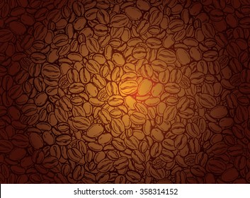 Coffee Pattern Background Vector