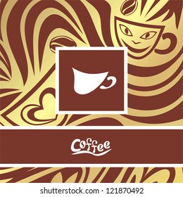Coffee pattern background vector illustration