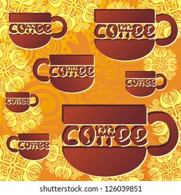 Coffee pattern background vector illustration