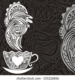 Coffee pattern background vector illustration