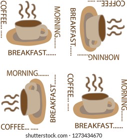 Coffee pattern for banner or card.