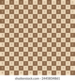 Coffee Pattern with brown pastel color. perfect for coffee shop, food and beverages, cafe and restaurant