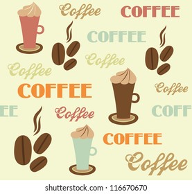 coffee pattern design. vector illustration