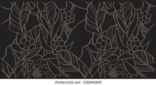 coffee pattern for fabric textile. pattern coffee for banner and packaging.